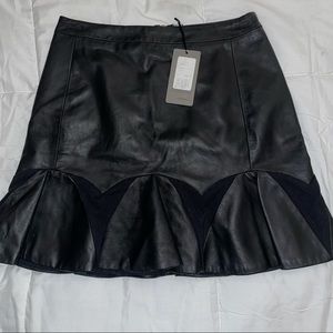 Leather mini skirt